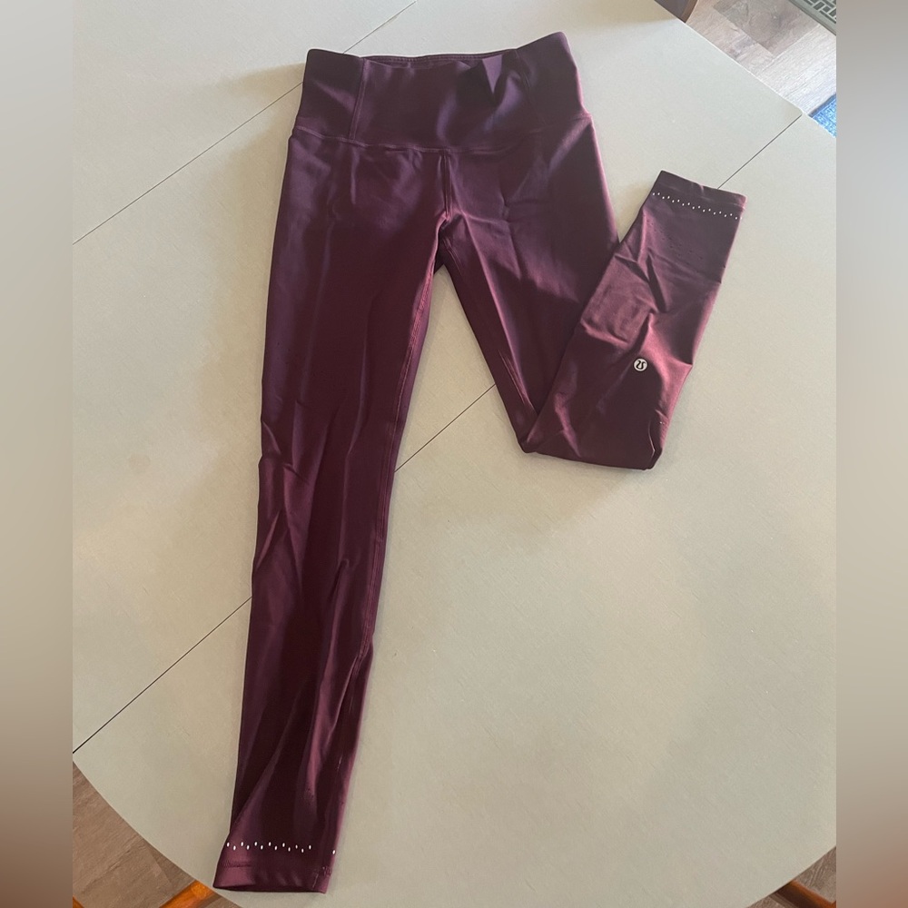 Lululemon, Size 12, Burgundy, Compression running leggings